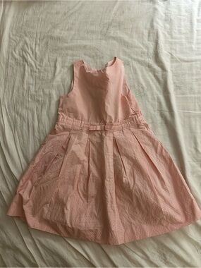 Jacadi Light Pink Textured Pleated Party Dress Youth Size 6A